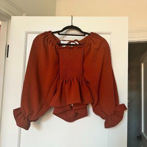 cute open back crop top